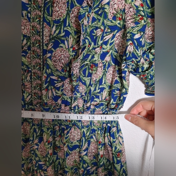 Max Studio Blue and Pink Floral Dress - Picture 6 of 8